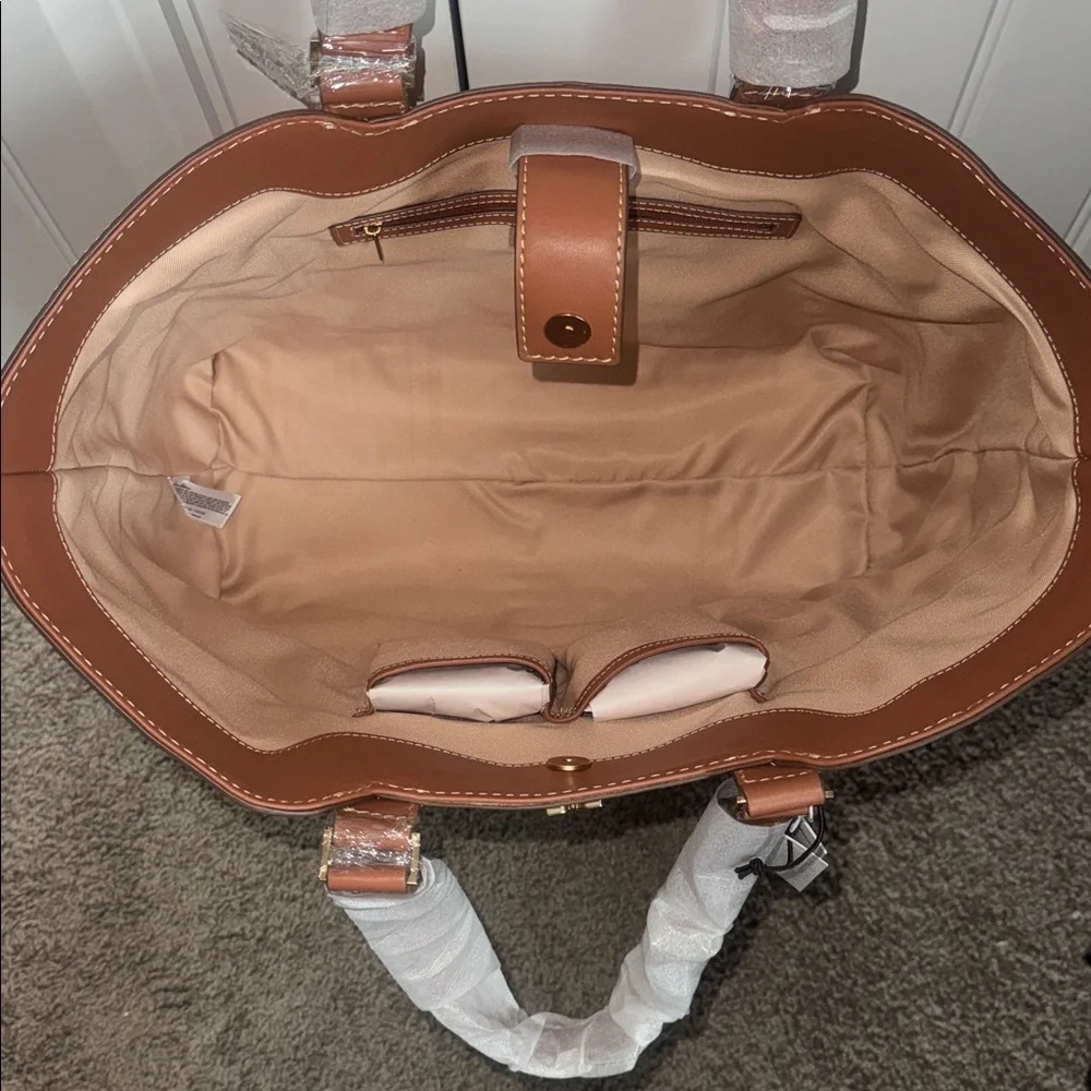 Sam Edelman Bay large Brown Leather Tote Bag - Picture 8 of 8